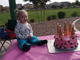Ava and her cute cake