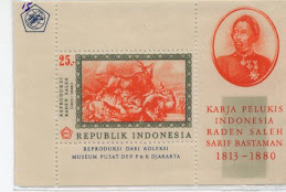 Souvenir Sheet Prangko Raden Saleh Tahun 1967