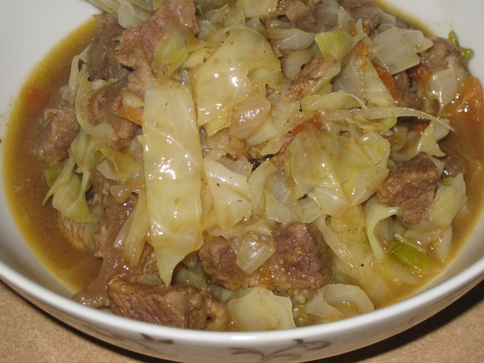 beef stew cabbage