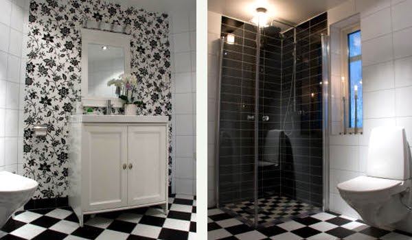 Badrum inspiration kakel. simple bilder badrum vitt svart kakel ...