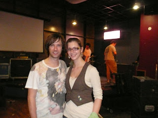 Me with Jacob Marshall, drummer for Mae, at the After Hours club at Northeastern University.