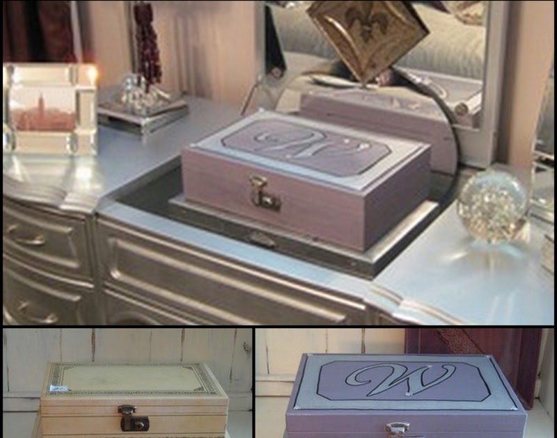 Dollar Store Crafter Monogram Jewelry / Jewellery Box