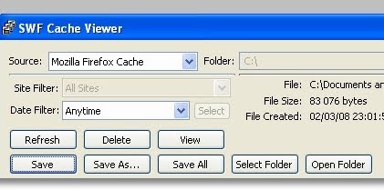 Save Flash swf Files from Websites on Your PC