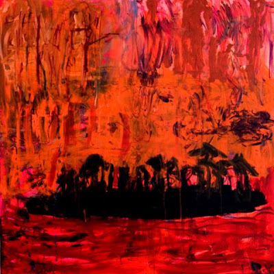 "Burning landscape" 150x150 cm oil on canvas 2005