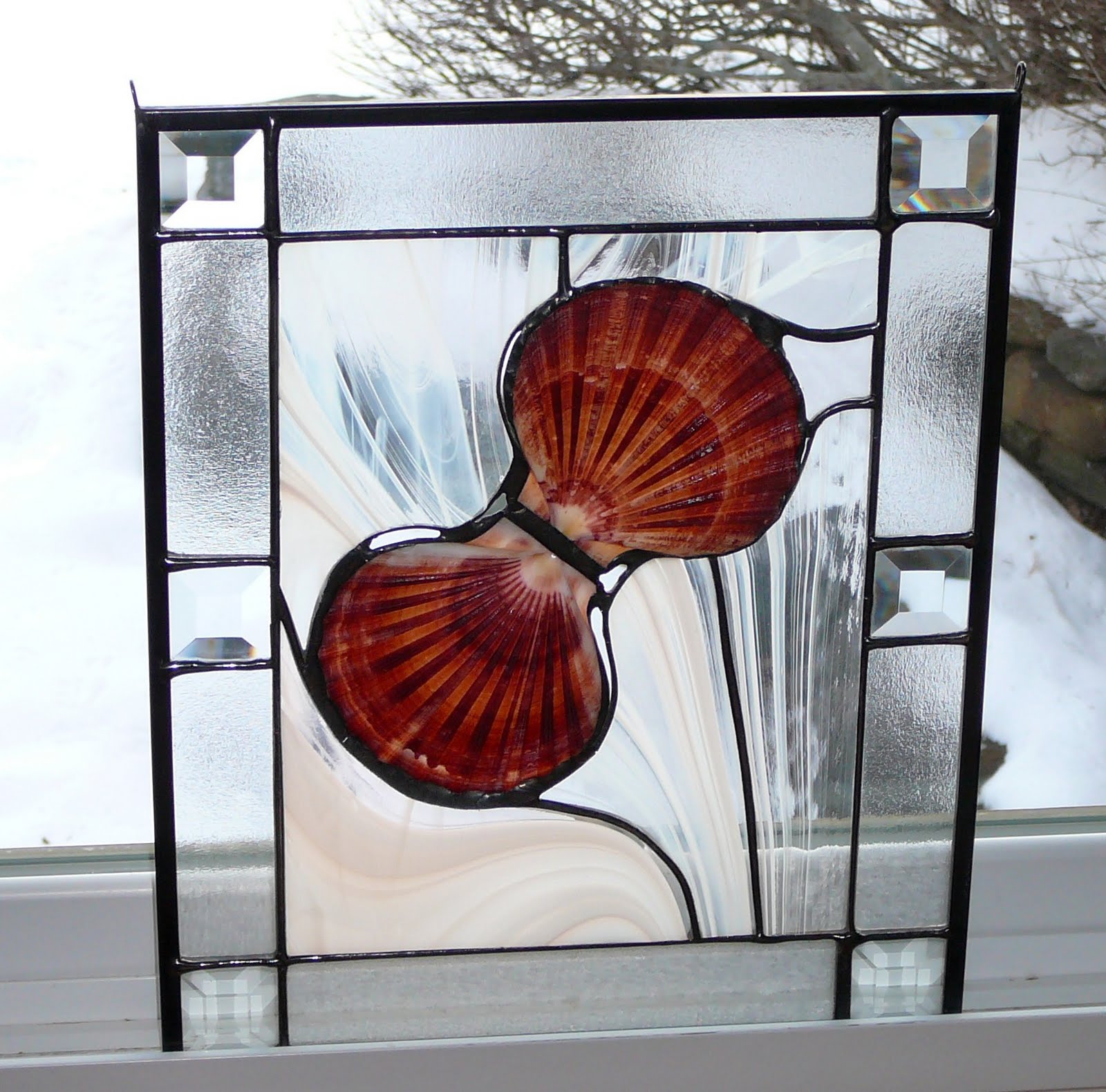 Reflections of Glass Seashells and Stained Glass