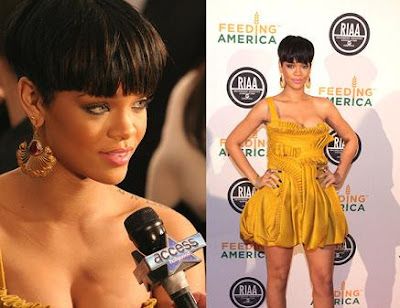  many Inauguration balls, Rihanna was seen rocking a mushroomowl cut.