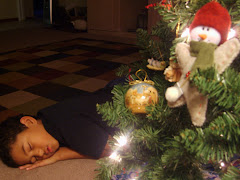 yes he's asleep under the tree