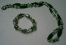 green bracelet and necklace