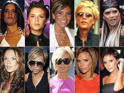 Victoria Beckham,surpreende com as mudanças no visual que faz em seus cabelos.