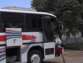 Matt getting on Bus