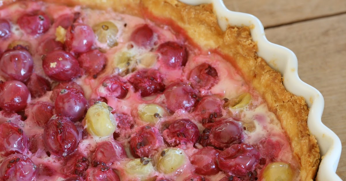 NAMINAMI a food blog Gooseberry Tart with Condensed Milk Topping