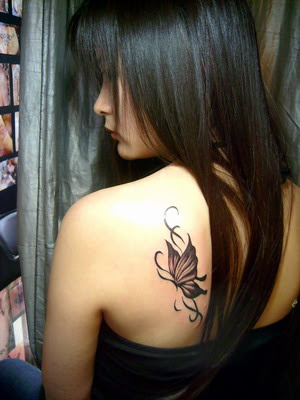 Beauty of Flower Tattoo Designs » butterflies-and-flowers-tattoos