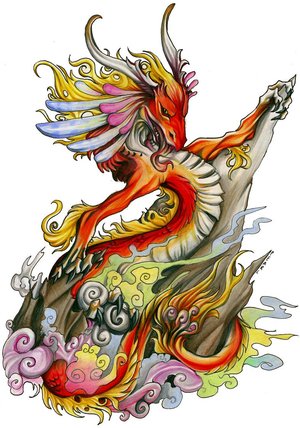 dragon tattoo stencil