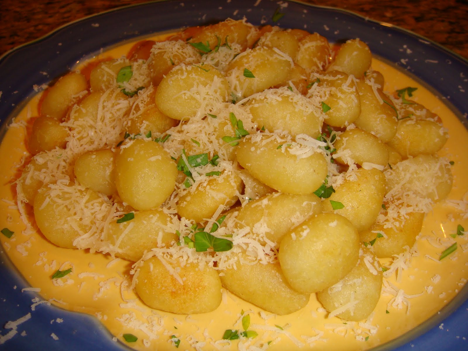 Our Blissfully Delicious Life Pan Fried Gnocchi with Parmesan Cheese
