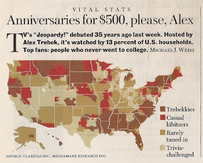 Map of US popularity of Jeopardy