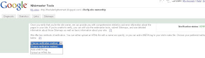 Webmaster Tools Site Verification