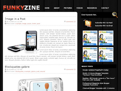 Funky Zine Blogger Template