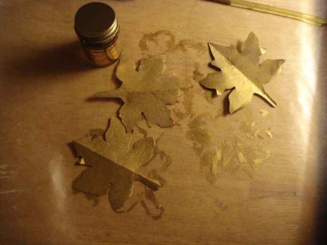 How About Orange: Liquid gold leaf on paper