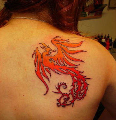 Back Tattoos Color Tattoos Tattoo Designs Gradient Phoenix Back Piece 