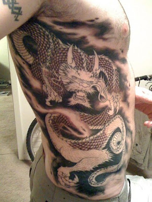 Japanese dragon tattoo artwork design. Fire Dragon Pictures, Images and
