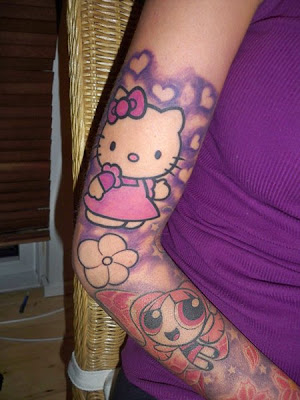 girls kitty tattoo arm ideas. Posted by Graffiti at 7:16 PM