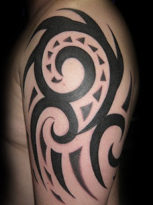 tribal tattoo, arm upper tattoo, art and design tattoo