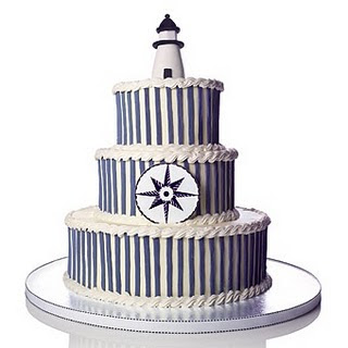 Nautical by Nature blog: Nautical Wedding Cakes