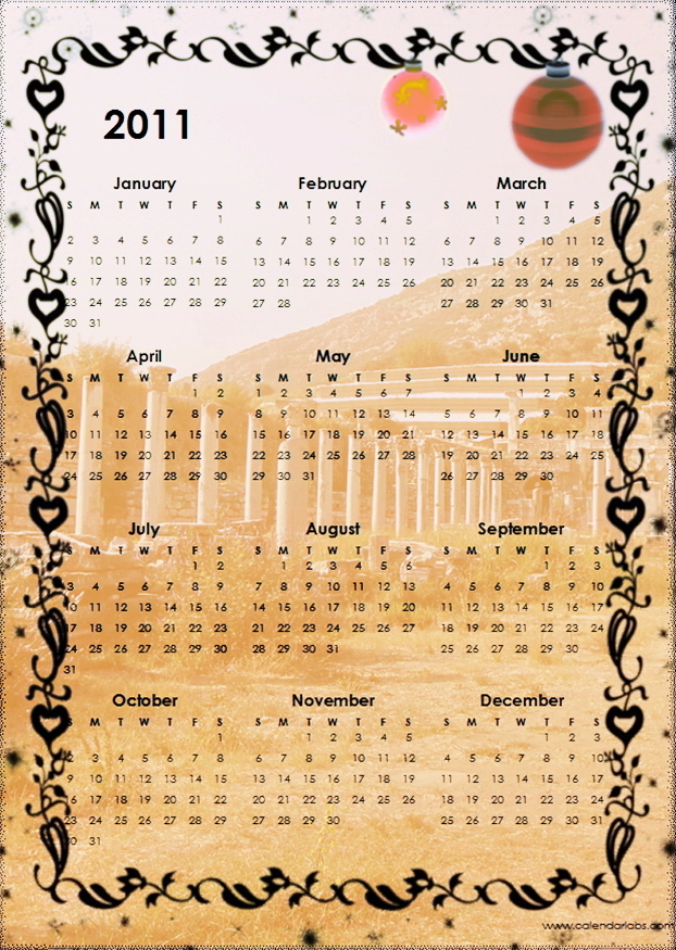 photo calendar template 2011. Calendar template 2011
