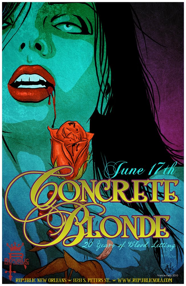 Vance Kelly Art: Poster for Concrete Blonde