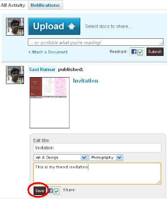 நம் பிளாக்கர் பதிவில் எப்படி PDFபைல்கள் இணைப்பது Scribd+upload