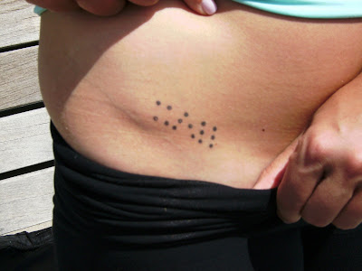 tattoos on waistline. Erica then offered up a bonus: a tattoo that, to her, meant much more: