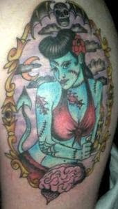 Zombie Pin Up Tattoo Designs