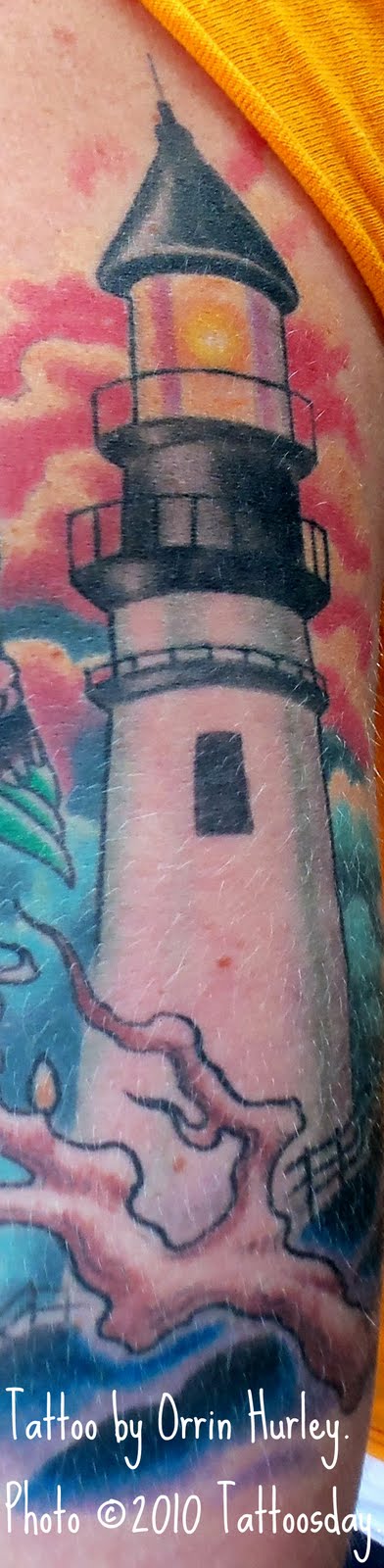 lighthouse tattoo. The lighthouse was inspired by