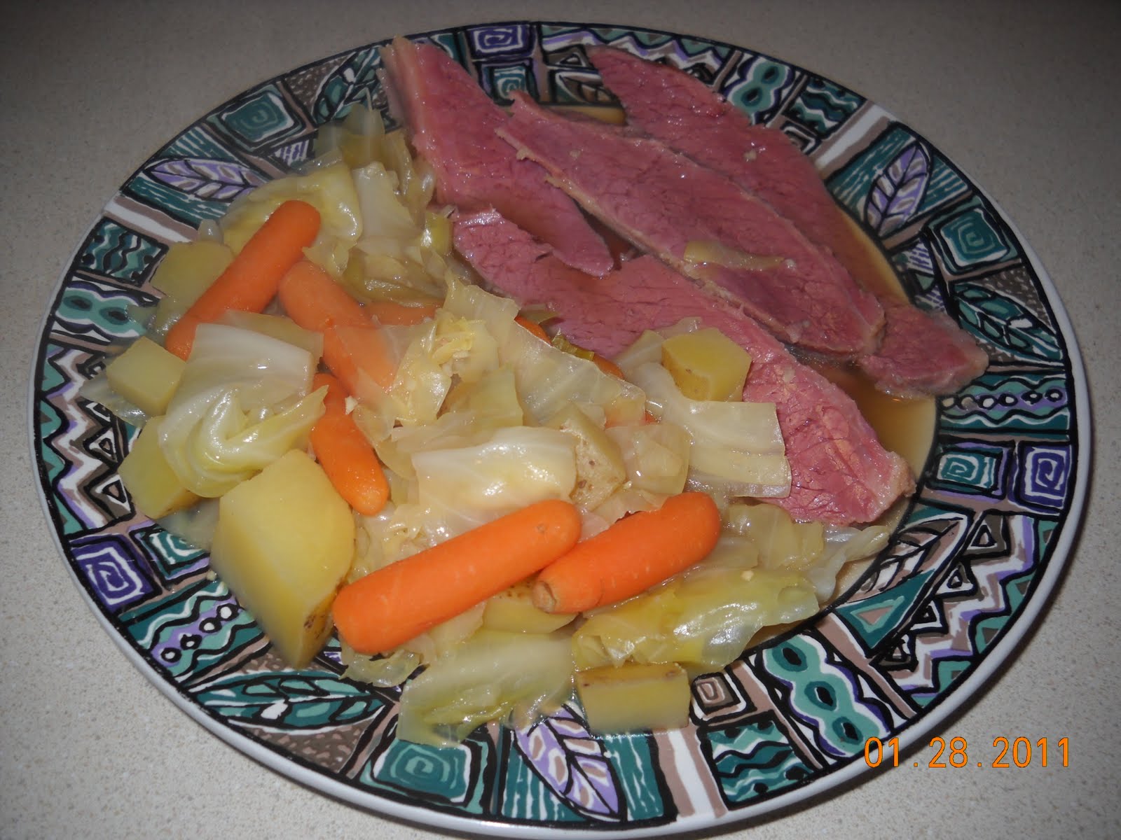 Tracey's Kitchen Corned Beef and Cabbage Slow Cooker Meal