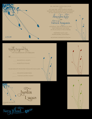 Labels: design packages, place cards, wedding invitations