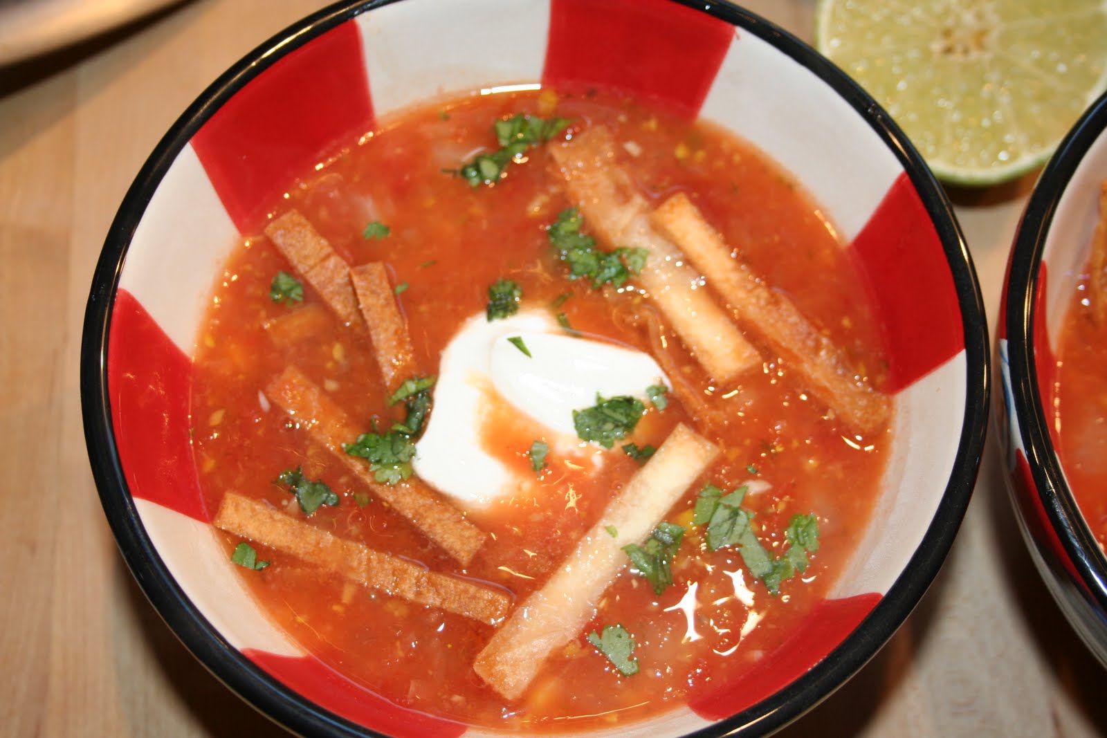 CEiMB TomatoTortilla Soup and a Healthy, Colorful Dessert