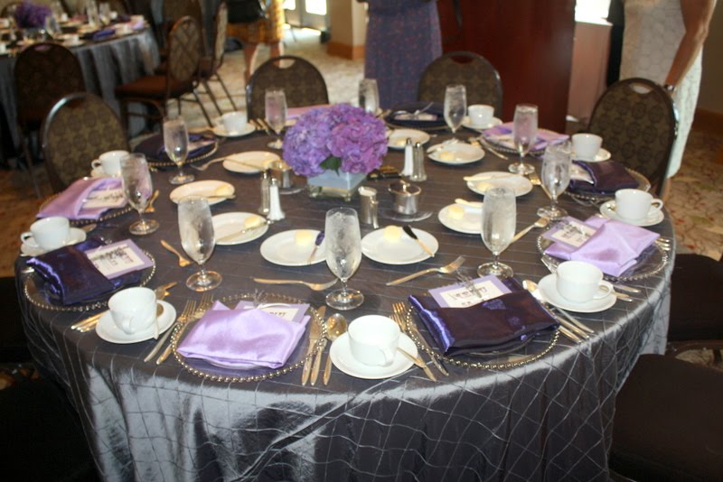 wedding decorations purple and silver