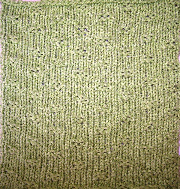 Off the Loom sugar cube dishcloth