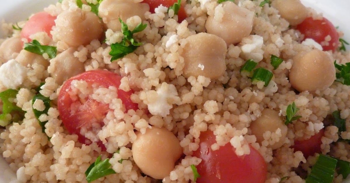 Foods For Long Life Warm Whole Grain Couscous Salad with Garbanzo