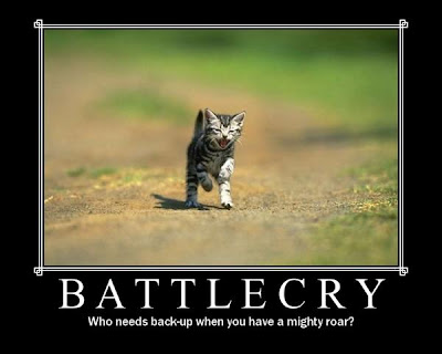 War of the Demotivators Battlecry+kitty