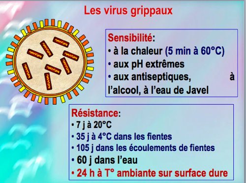 Sensibilité des virus grippaux