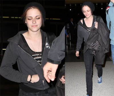 New Pics: Kristen Stewart Steps Out All Covered Up at LAX! New Pics: Kristen Stewart Steps Out All Covered Up at LAX!