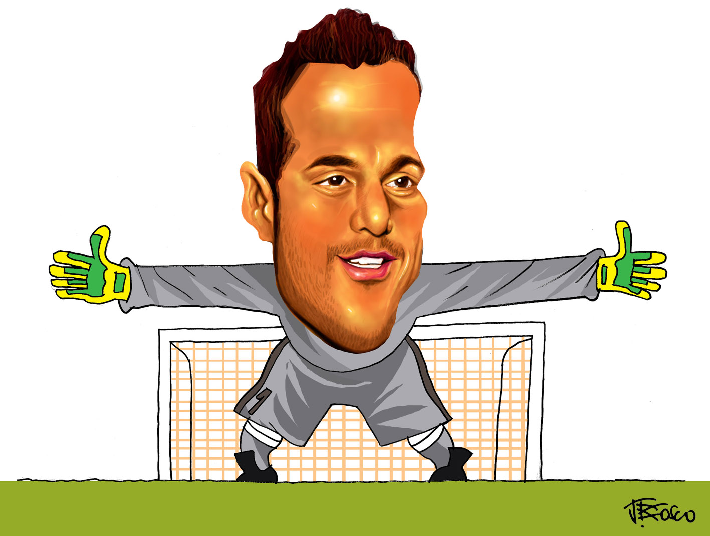 JBoscocaricaturas Goleiro Júlio César por