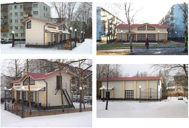 Project is reconstruction of café-shop in Novgorod The Great (2009)