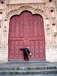 In front of the Cathedral in Salamanca
