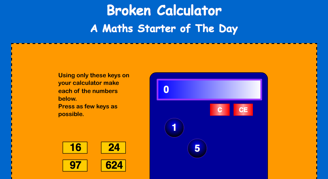 Broken Calculator Worksheet 1st Grade
