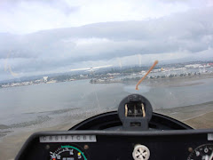 Cockpit shot while being towed to 3000 ft in the glider