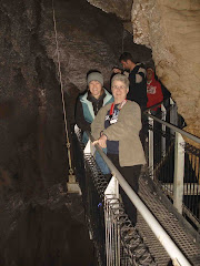 Erin and Brownie in Ruakuri Cave - Waitomo
