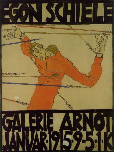 Egon Schiele, autoritratto come San Sebastiano, galleria Arnot