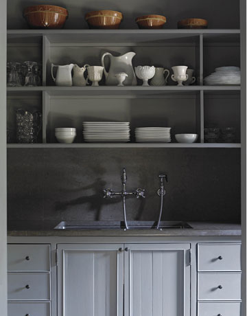light gray cabinets would